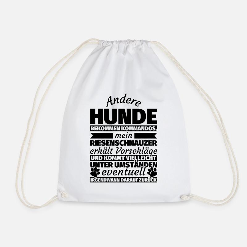 Riesenschnauzer Hund Geschenke - Turnbeutel - Weiß