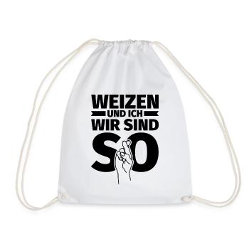 Weizen und ich wir sind so - Turnbeutel - Weiß - Vorne
