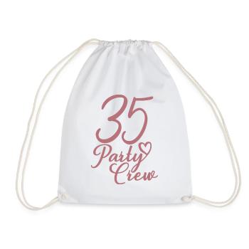 35 Party Crew 35th Birthday Party 35 ans - Sac de sport léger - blanc - Devant