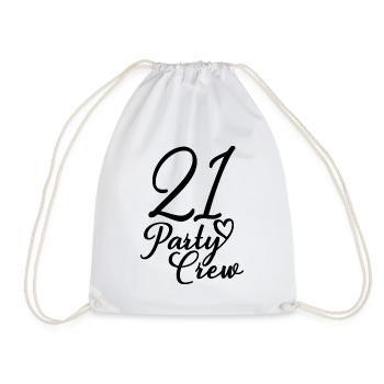 21 Party Crew 21st Birthday Party 21 ans - Sac de sport léger - blanc - Devant