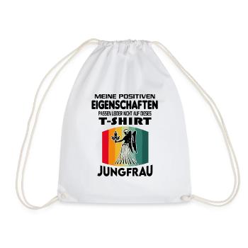 Geburtstag Sternzeichen Retro Jungfrau - Turnbeutel - Weiß - Vorne