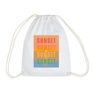 Sunset Sunset Sunset Sunset - Summer Vibes - Turnbeutel - Weiß - Vorne