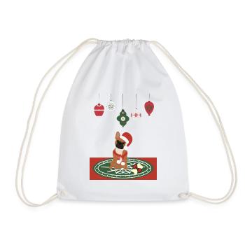 Frenchie Christmas - Christmas Dogs - Turnbeutel - Weiß - Vorne