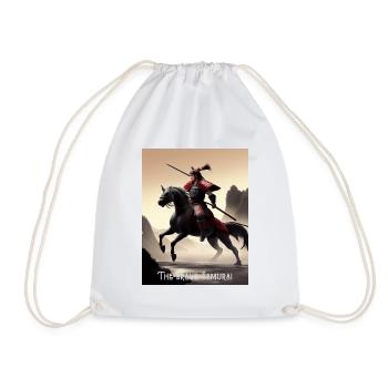 Der tapfere Samurai The brave Samurai on horse - Turnbeutel - Weiß - Vorne