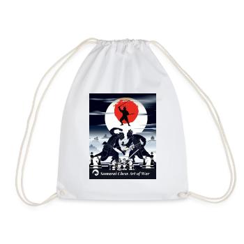 Samurai Chess Fighting Game Samurai Chess Art of War - Drawstring Bag - white - Front