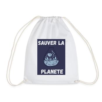 PLANETE. NATURE. JARDIN. ARBRE. FLEUR. ECOLOGIE - Sac de sport léger - blanc - Devant