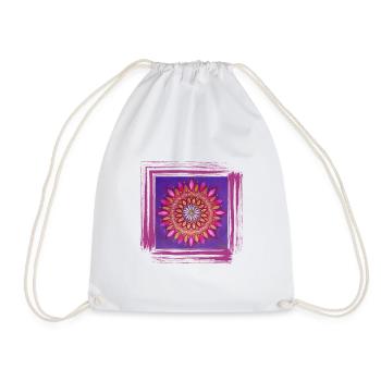 Mandala de l’abondance - Sonja Ariel von Staden - Sac de sport léger - blanc - Devant
