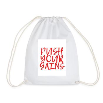 Push your Gains - Turnbeutel - Weiß - Vorne