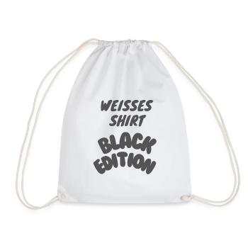 Weißes Shirt Black Edition - Turnbeutel - Weiß - Vorne