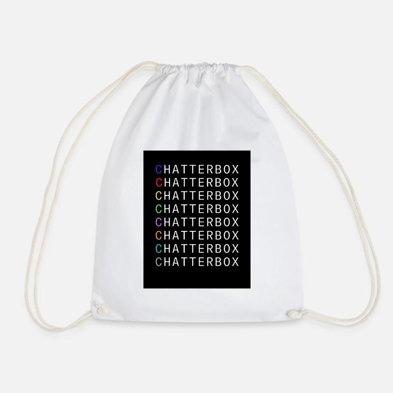Chatterbox - Drawstring Bag - white