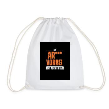 Past the ass - Drawstring Bag - white - Front