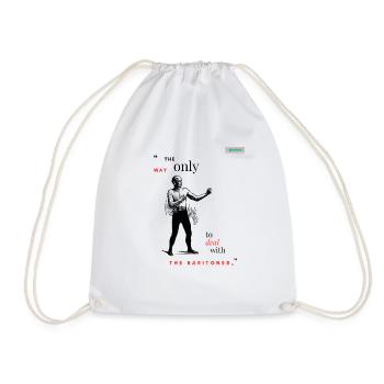 BARITONES PARODY design 001 - Drawstring Bag - white - Front