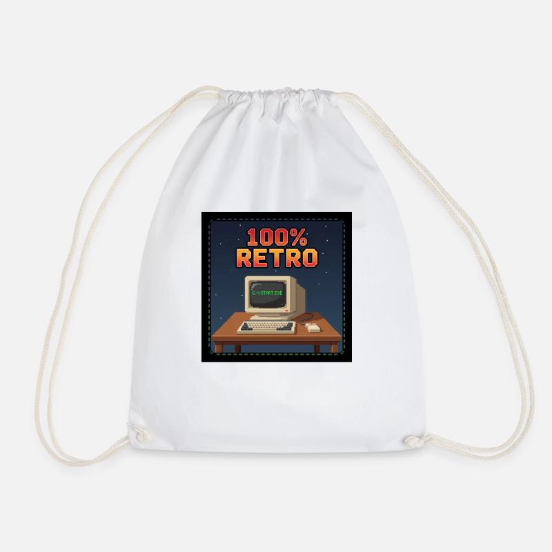 100 % Retro - Turnbeutel - Weiß