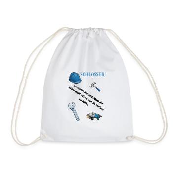 Schlosser T-Shirt Lustiges Geschenk Metallbau-Fans - Turnbeutel - Weiß - Vorne
