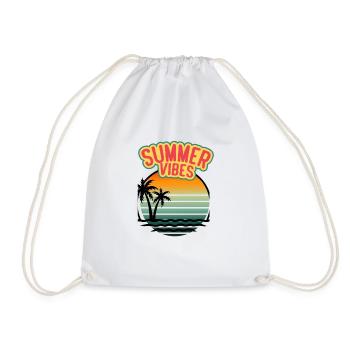 Sentiments d’été Palm Sunset Rétro - Sac de sport léger - blanc - Devant