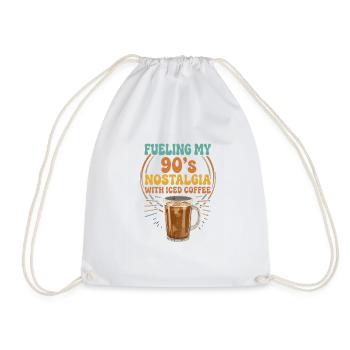 ICED_COFFEE - Drawstring Bag - white - Front