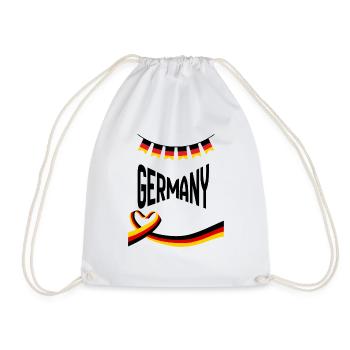T_ShirtGEMANY - Drawstring Bag - white - Front