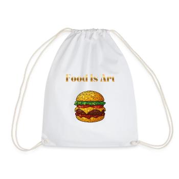 Food Is Art ... Hamburger - Turnbeutel - Weiß - Vorne
