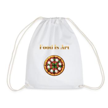 Food Is Art ... Pizza Margherita - Drawstring Bag - white - Front