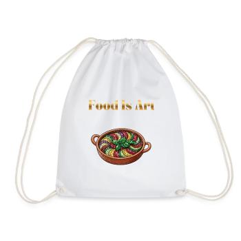 Food Is Art ... Ratatouille - Drawstring Bag - white - Front