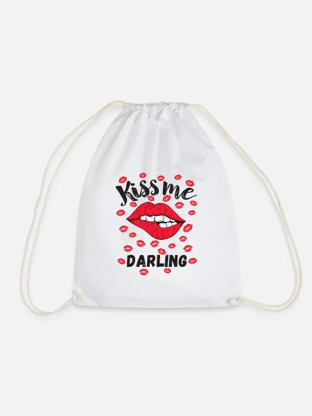 Kiss me Darling - Turnbeutel - Weiß