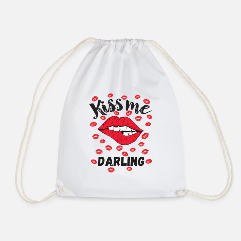 Kiss me Darling - Turnbeutel - Weiß