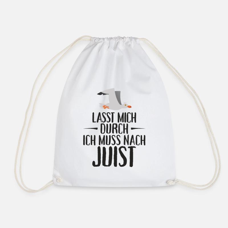 Lasst mich durch ich muss nach Juist Möwe - Turnbeutel - Weiß