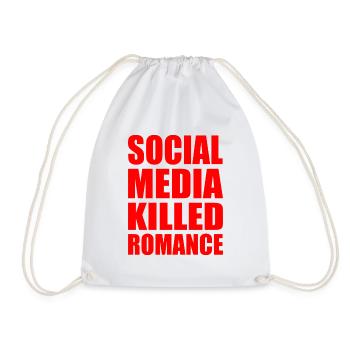 social media killed romance - Turnbeutel - Weiß - Vorne