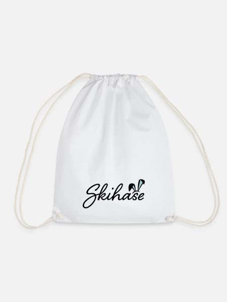 Skihase - Drawstring Bag - white