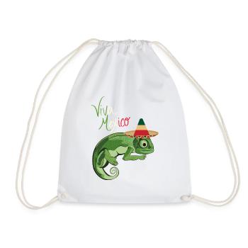 Viva Mexico Sombrero - Drawstring Bag - white - Front