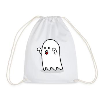 Ghost with Halloween hands - Drawstring Bag - white - Front