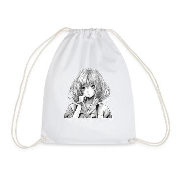 Manga Girl - Turnbeutel - Weiß - Vorne