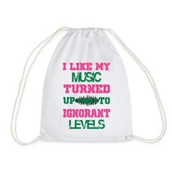 J'aime ma musique tournée vers les niveaux - Sac de sport léger - blanc - Devant