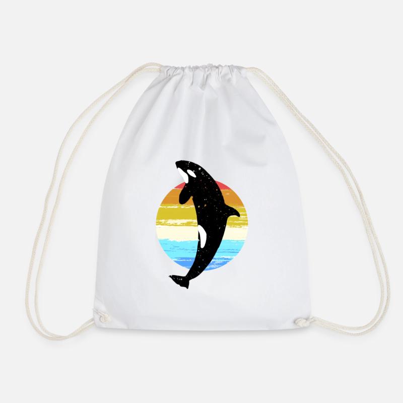Wal Orca Schwertwal Lieblingstier Geschenk Motiv - Turnbeutel - Weiß