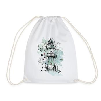 Baltic Sea lighthouse - Drawstring Bag - white - Front