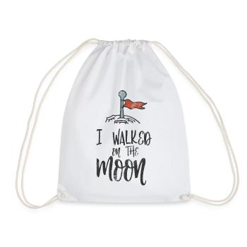 MOON PLANET UNIVERSE PLANET ASTRONAUT MOTIFS - Drawstring Bag - white - Front