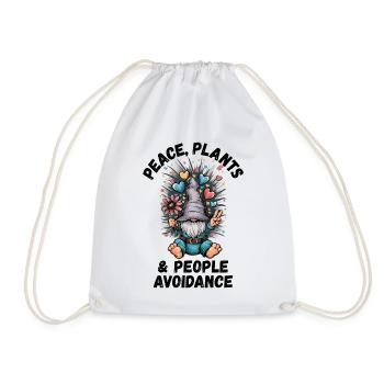 Paix, plantes et évitement humain - Sac de sport léger - blanc - Devant