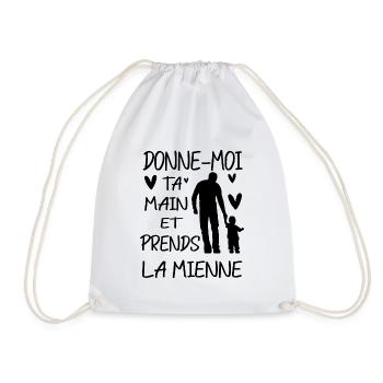 Donne moi ta main et prends la mienne - Sac de sport léger - blanc - Devant
