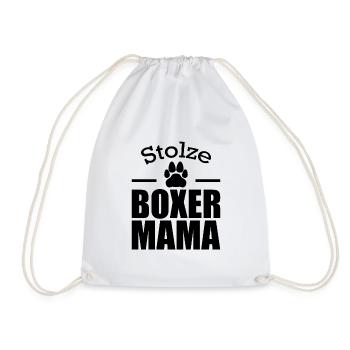 Stolze boxer mama Hunde Geschenk Haustier - Turnbeutel - Weiß - Vorne