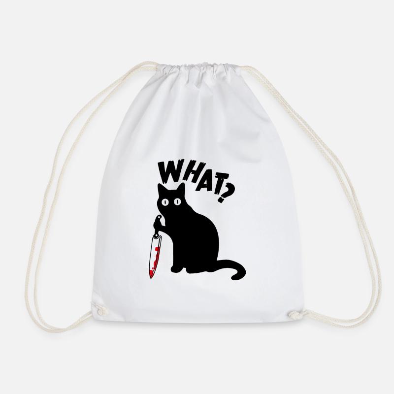 What Geschenk Katze Haustiere Kinder Tiere - Turnbeutel - Weiß
