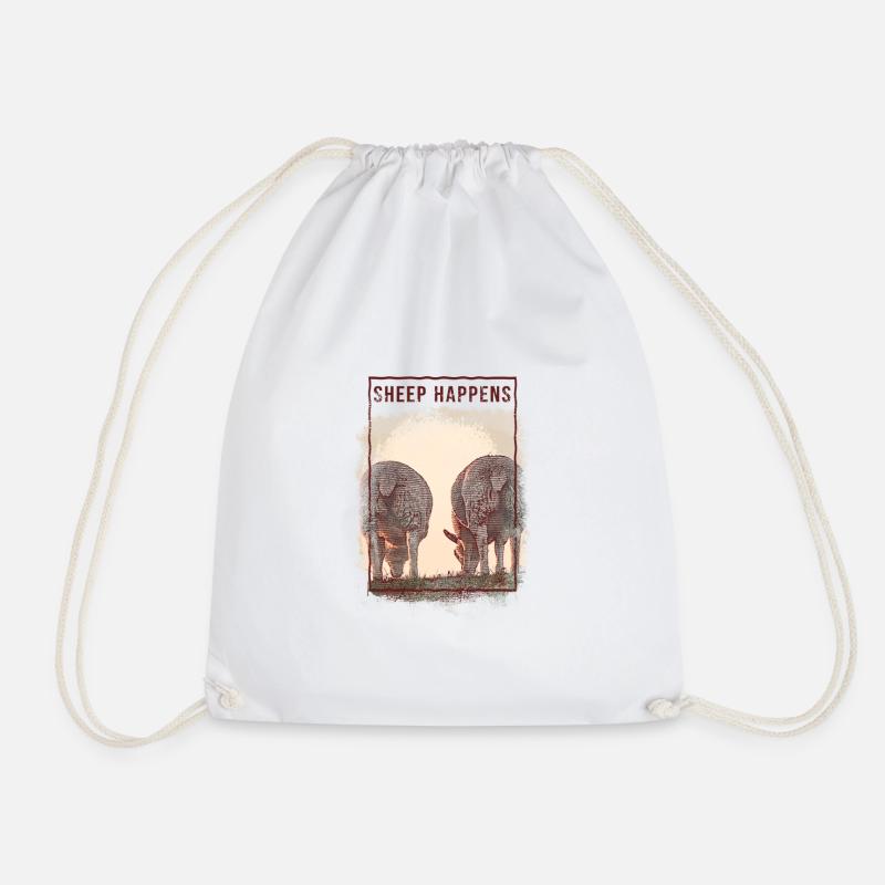 Sheep Happens - Sac de sport léger - blanc