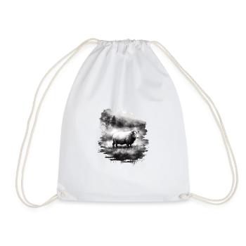 Paysage ovin - Sac de sport léger - blanc - Devant
