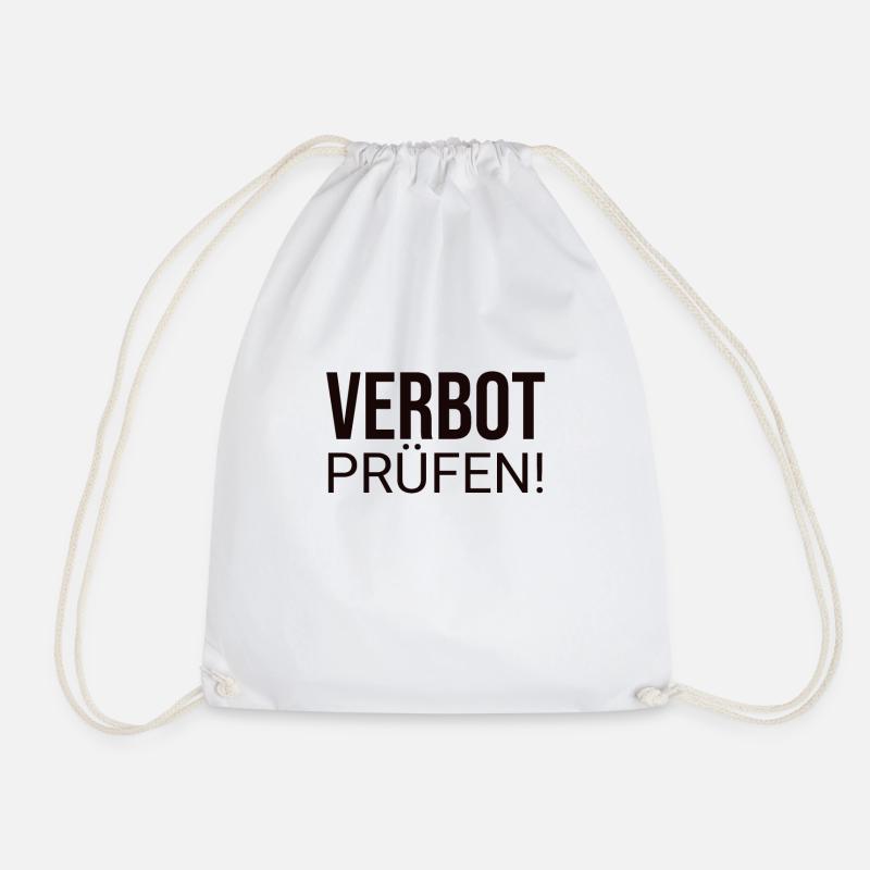 Verbot Prüfen - Turnbeutel - Weiß