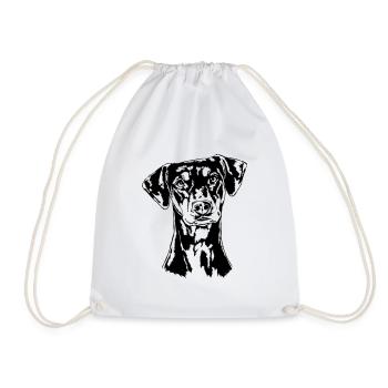 GERMAN PINSCHER Dog Dogs Wilsigns - Drawstring Bag - white - Front