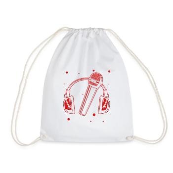 Music - music - Sound - Headphones - Mircrofon - Drawstring Bag - white - Front