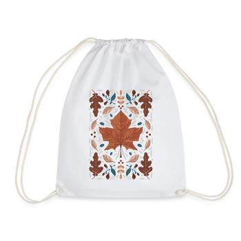 Autumn Leaves in Fall - Drawstring Bag - white - Front