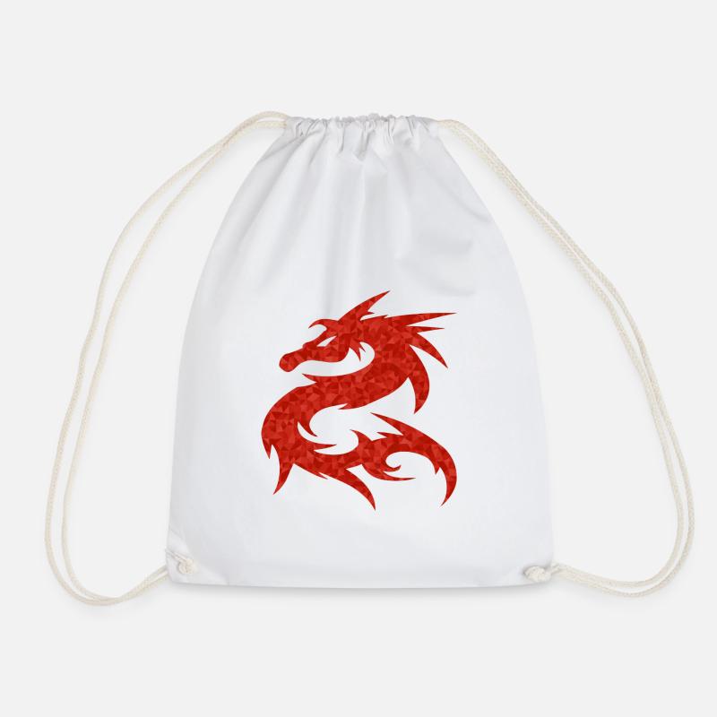 Roter Drache - Turnbeutel - Weiß