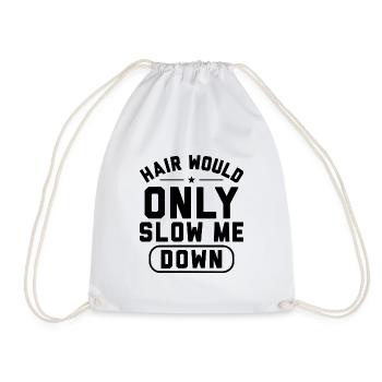 Bald Humor Shaved Head | Funny Man Gift - Drawstring Bag - white - Front
