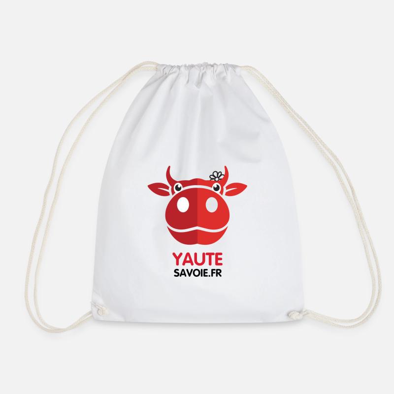 Yaute Savoie Logo - Drawstring Bag - white