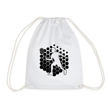 Squash Badminton Player Badminton Women Badminton - Drawstring Bag - white - Front